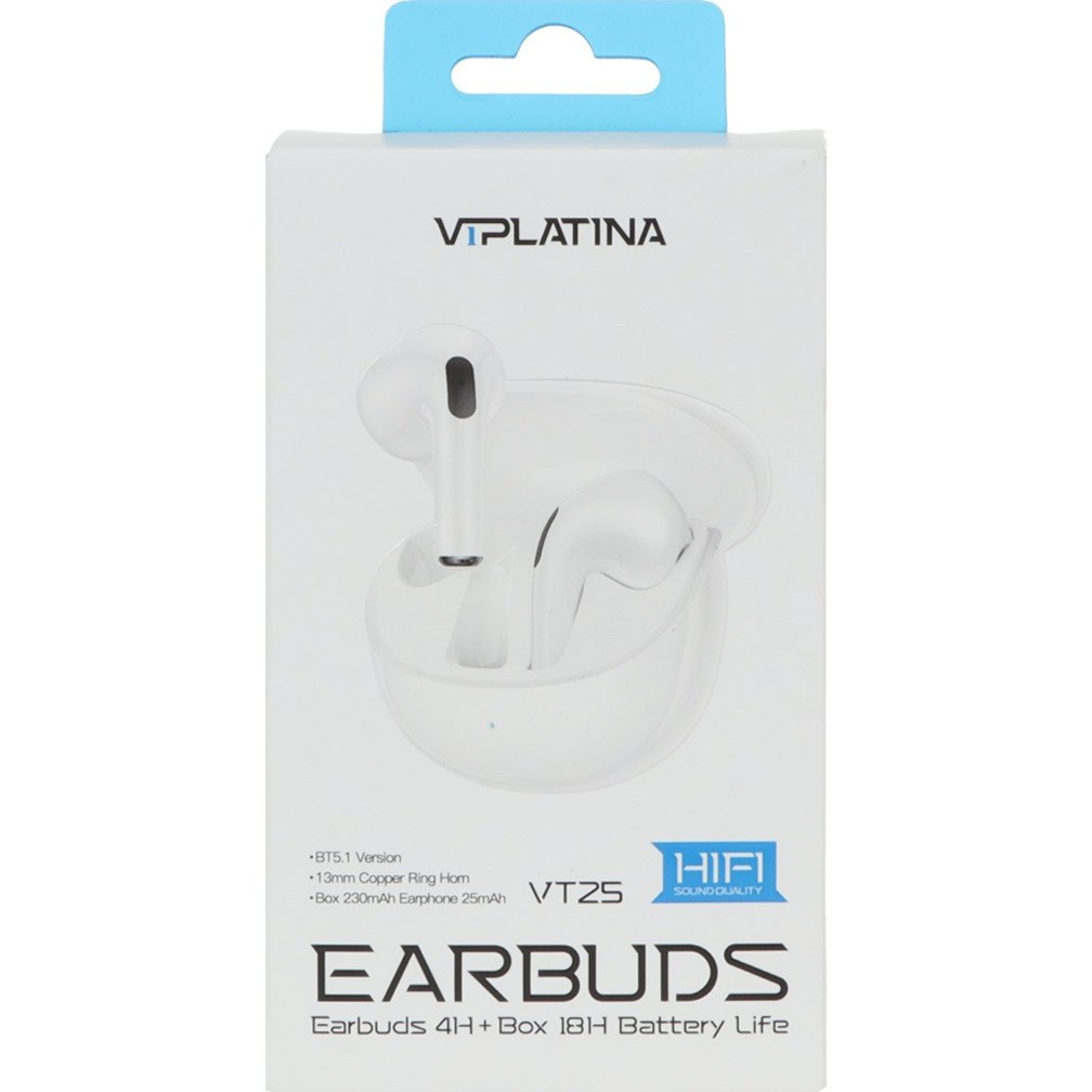 ایرپاد بی سیم VIPLATINA مدل VT25 - سفید (گارانتی 18 ماه تعویض نیکان همراه)