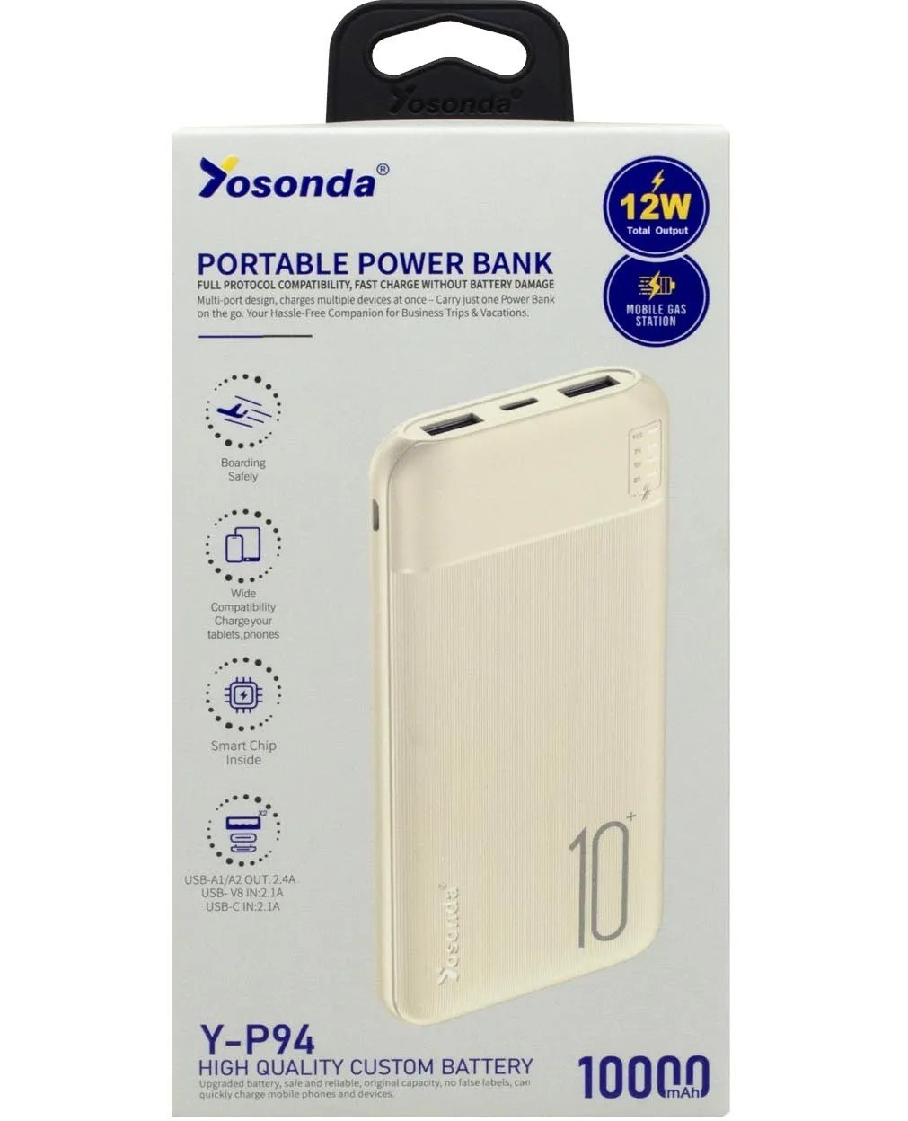 پاوربانک یوسوندا YOSONDA P94 10000MAH 12W