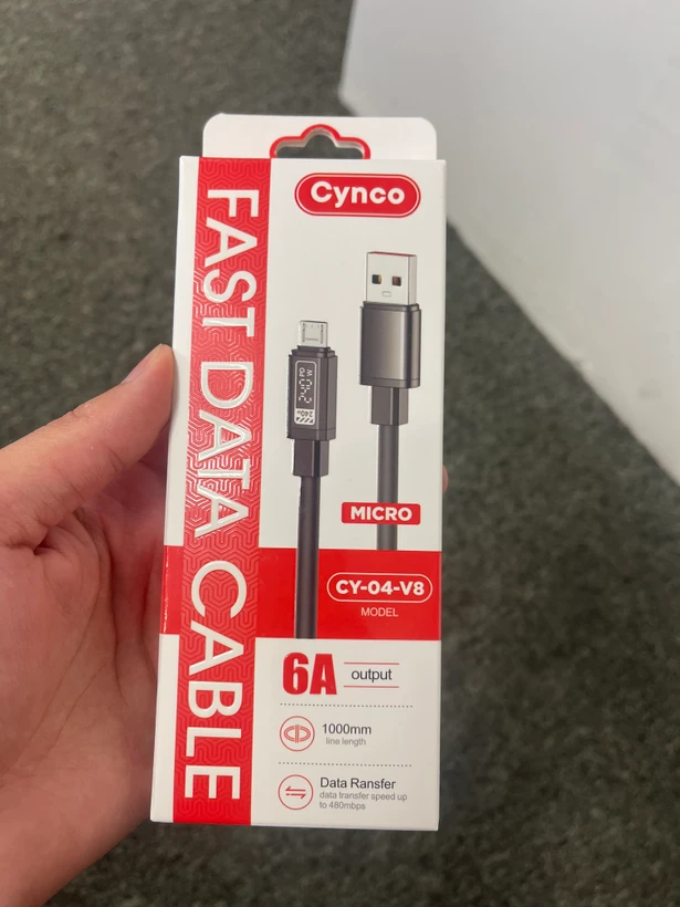 کابل شارژ میکرو اندرویدی  کیفیت عالی پکدار | مشکی | cynco 04